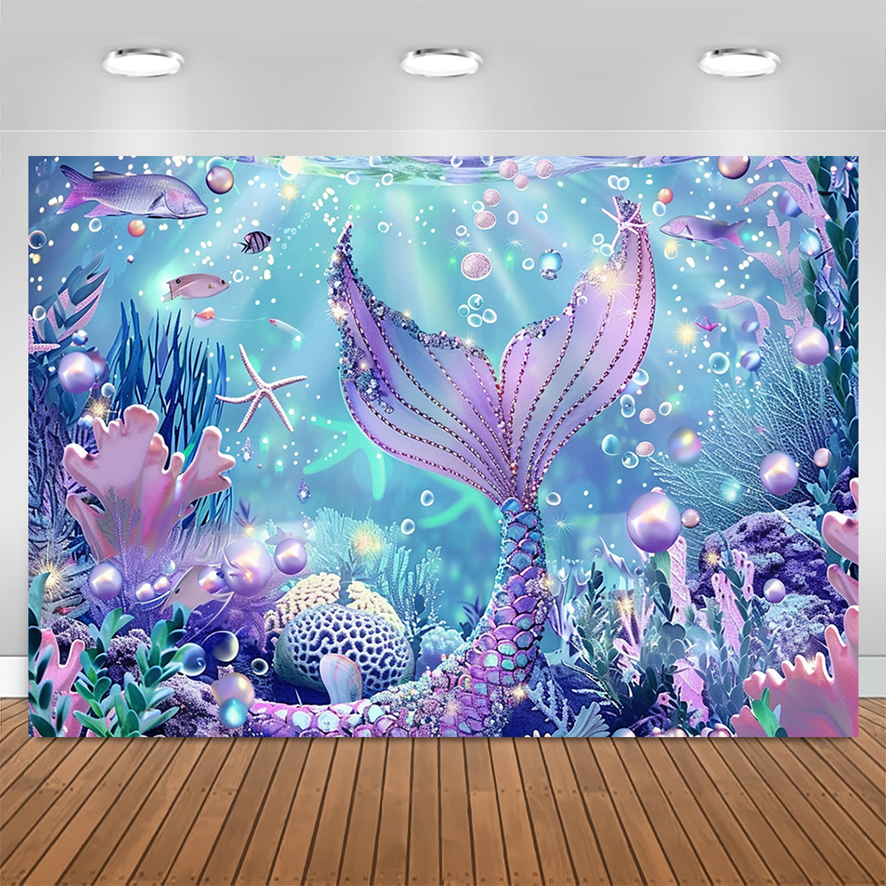 Baby Food Recipes - Mermaid Under The Sea Birthday Backdrop