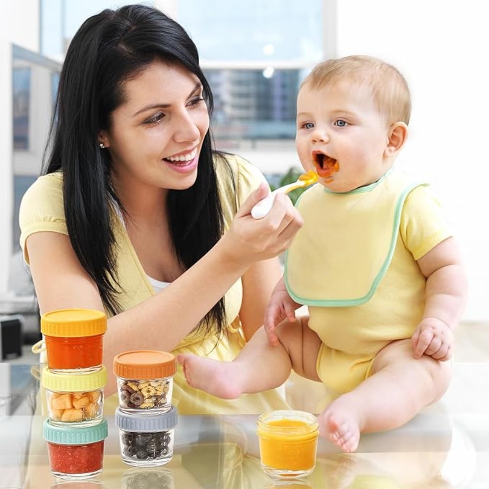 Baby Food Jar - 6pcs Glass Baby Food Jar Reusable