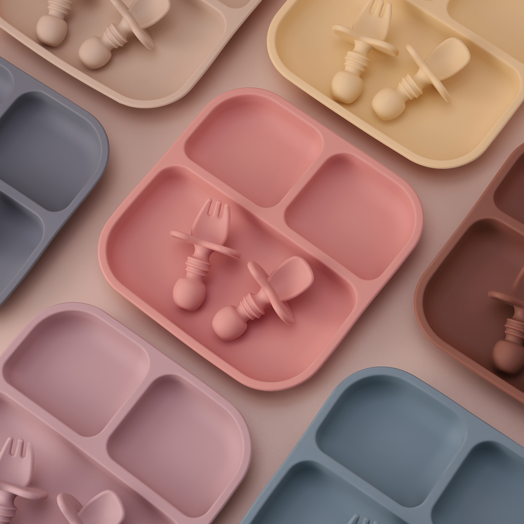 Baby Food Menu - Color Kids 1Set BPA Free Silicone
