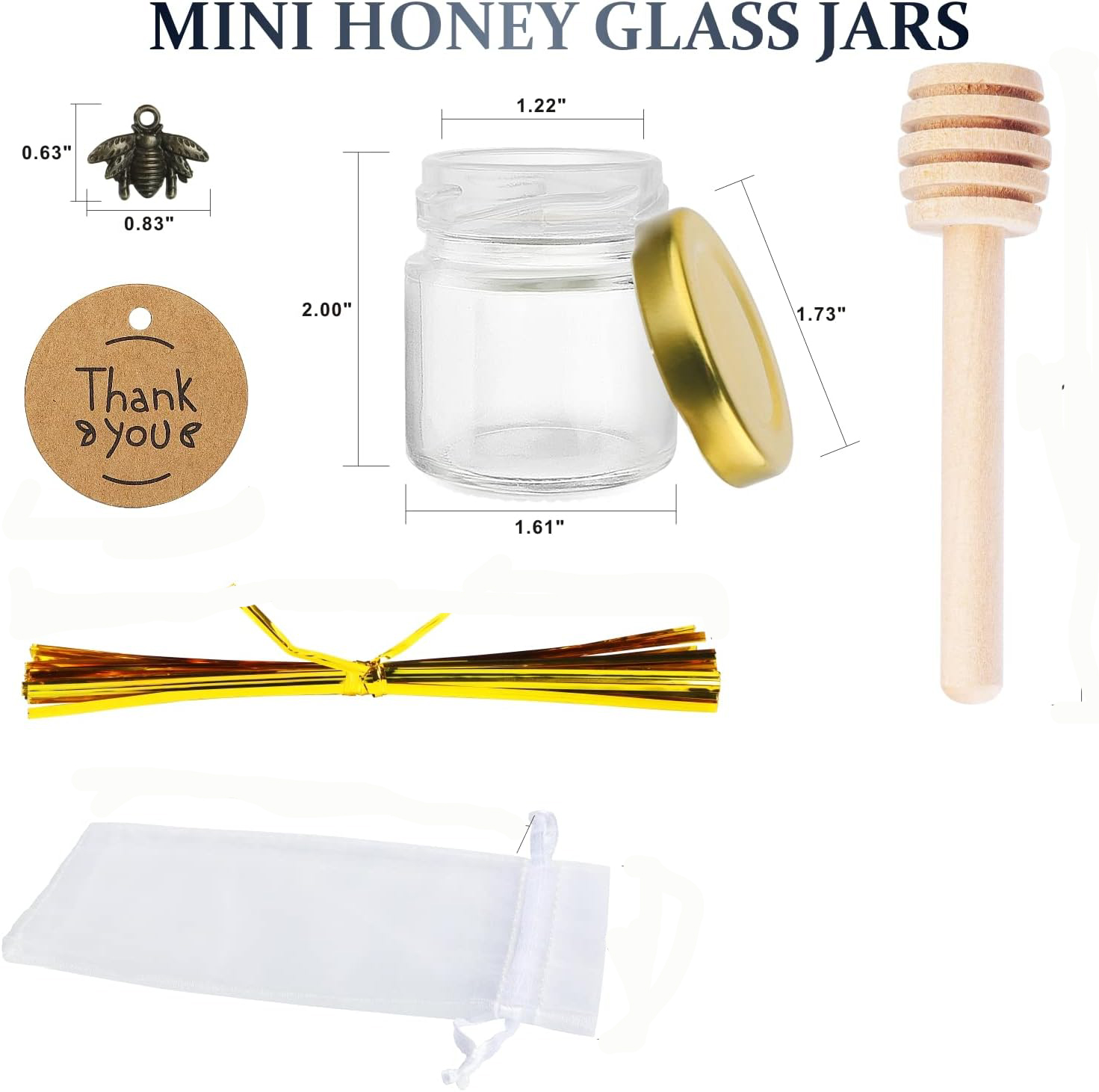 Mini Glass Honey Jars with Woo - Baby Food Jar recensie en prijs