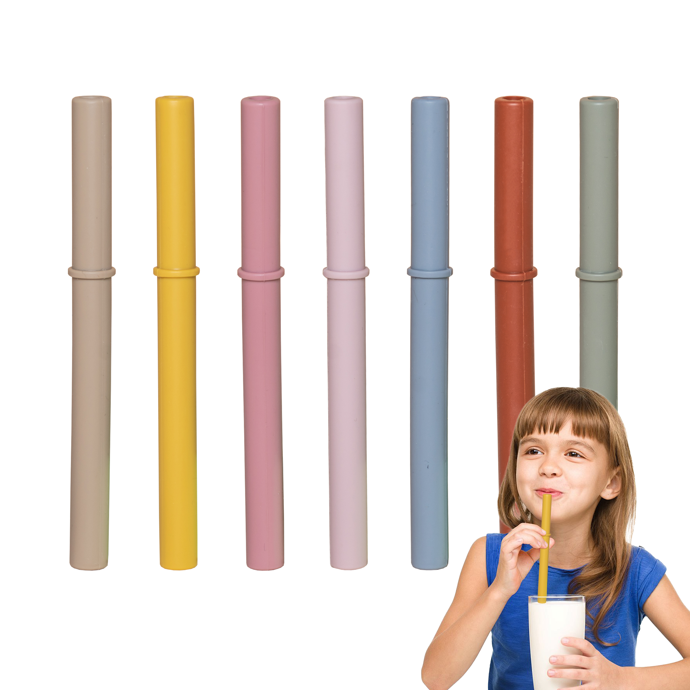 Morandi Color Silicone Straw,  - Baby Food Youtube recensie en prijs