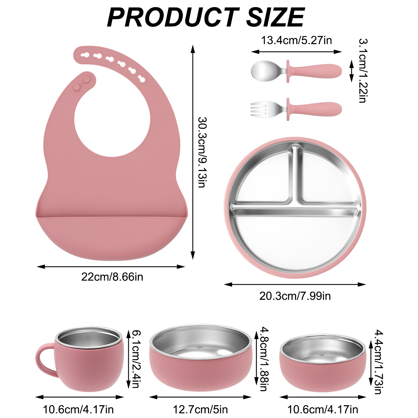 7PCS Stainless Steel Detachabl - Baby Food Menu recensie en prijs