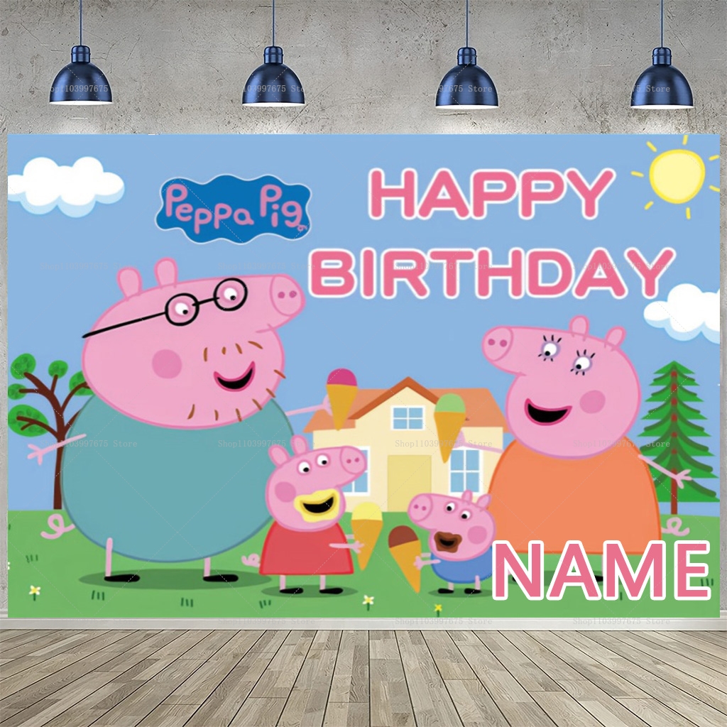 Custom Name Cartoon Peppa Pig  - Baby Food Recipes recensie en prijs
