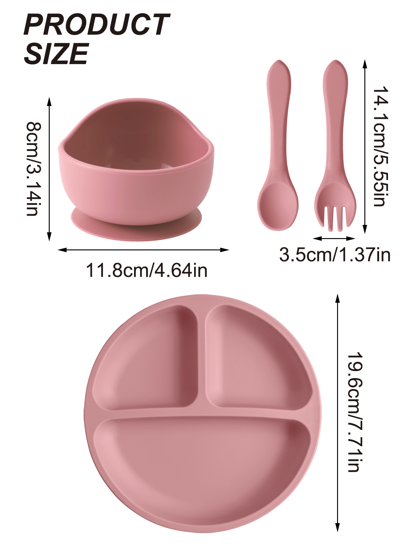4PCS Baby Silicone Feeding Set - Baby Food Menu recensie en prijs