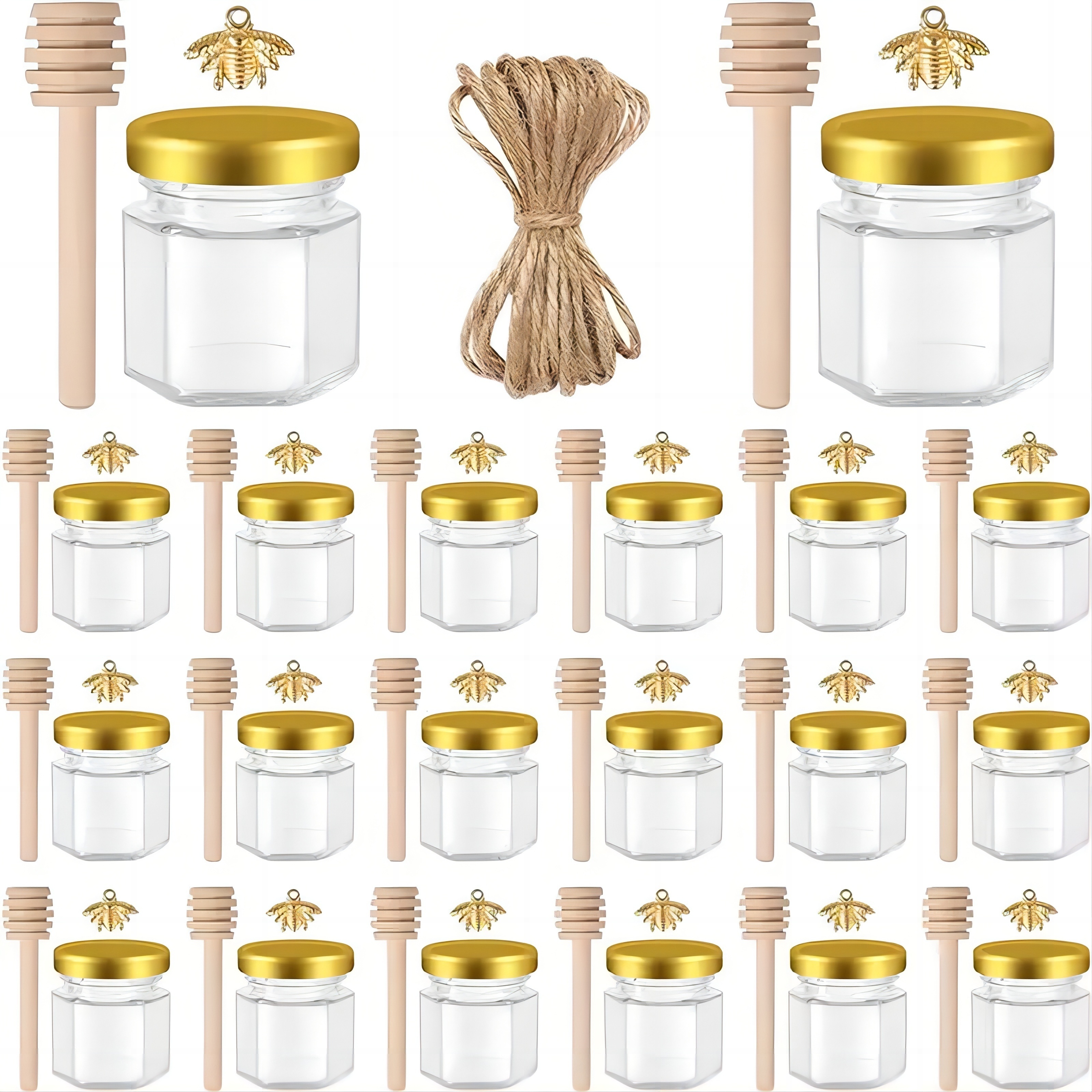 1.5 Oz Hexagon Mini Glass Hone - Baby Food Jar recensie en prijs