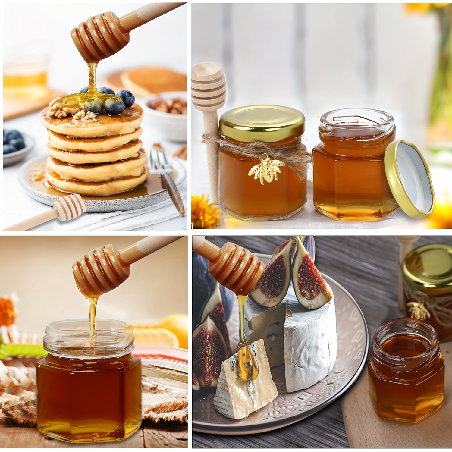 1.5 Oz Hexagon Mini Glass Hone - Baby Food Jar recensie en prijs