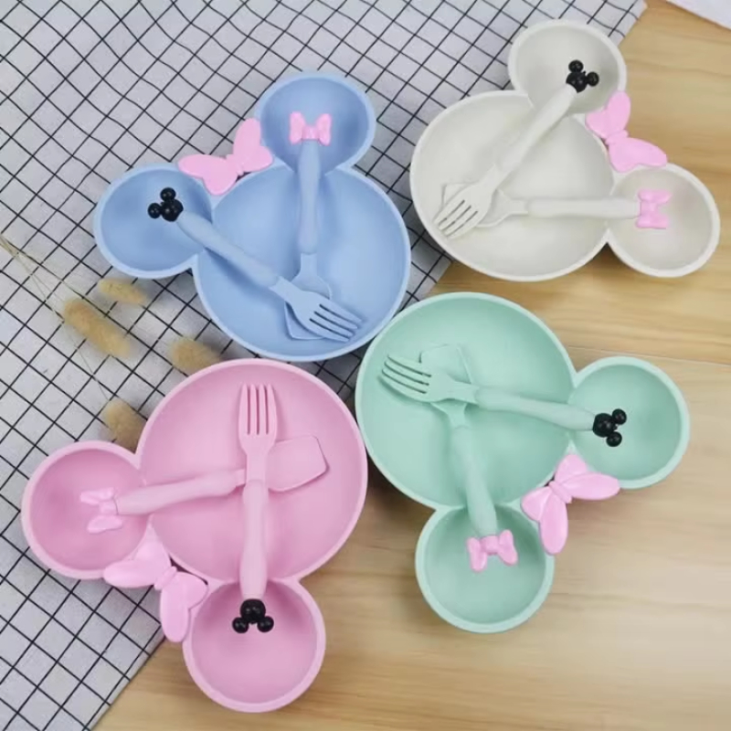 3Pcs/set Wheat Straw Baby Dish - Baby Food Menu recensie en prijs