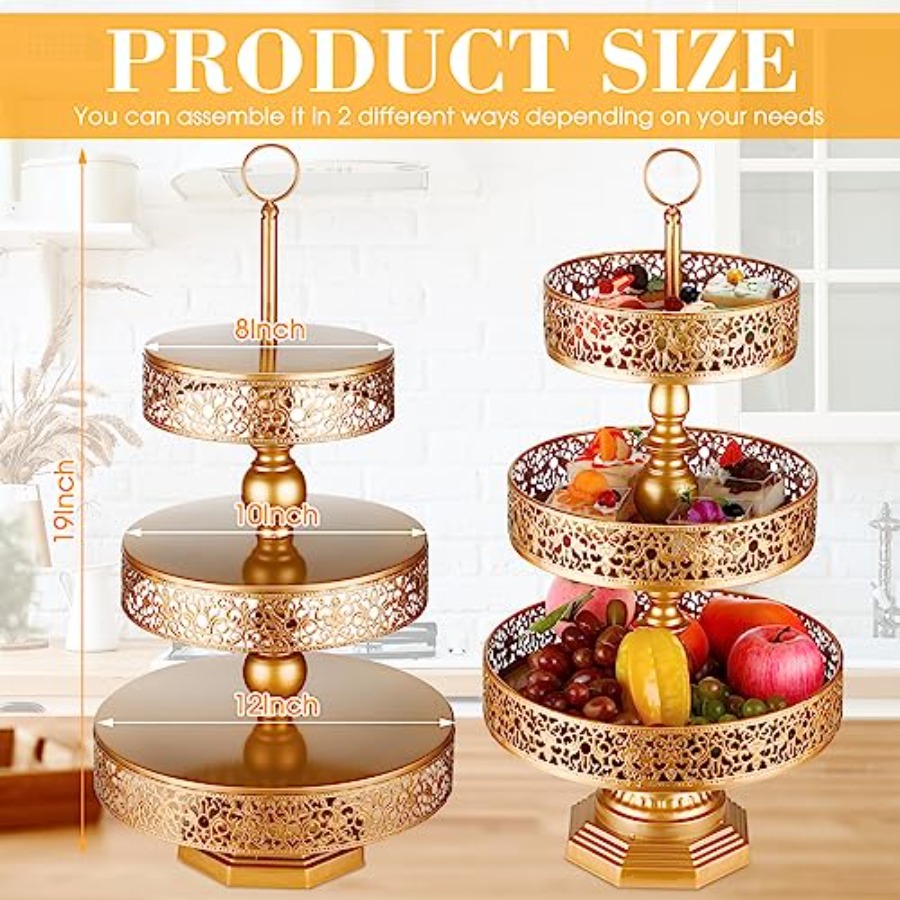 2 Pcs Cupcake 3 Tiered Metal D - Baby Food Dessert recensie en prijs