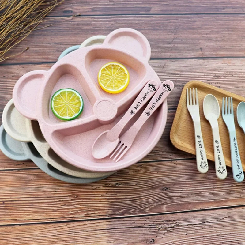 3Pcs/set Wheat Straw Baby Dish - Baby Food Menu recensie en prijs