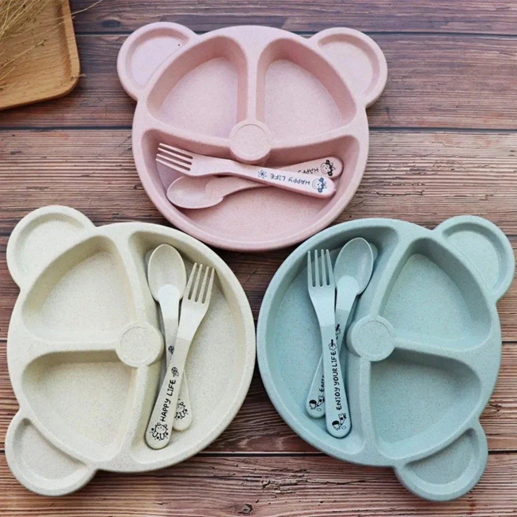 3Pcs/set Wheat Straw Baby Dish - Baby Food Menu recensie en prijs