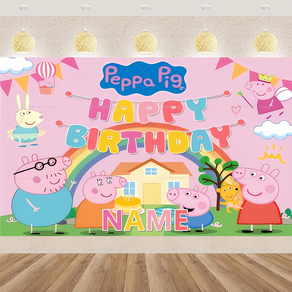 Custom Name Cartoon Peppa Pig  - Baby Food Recipes recensie en prijs