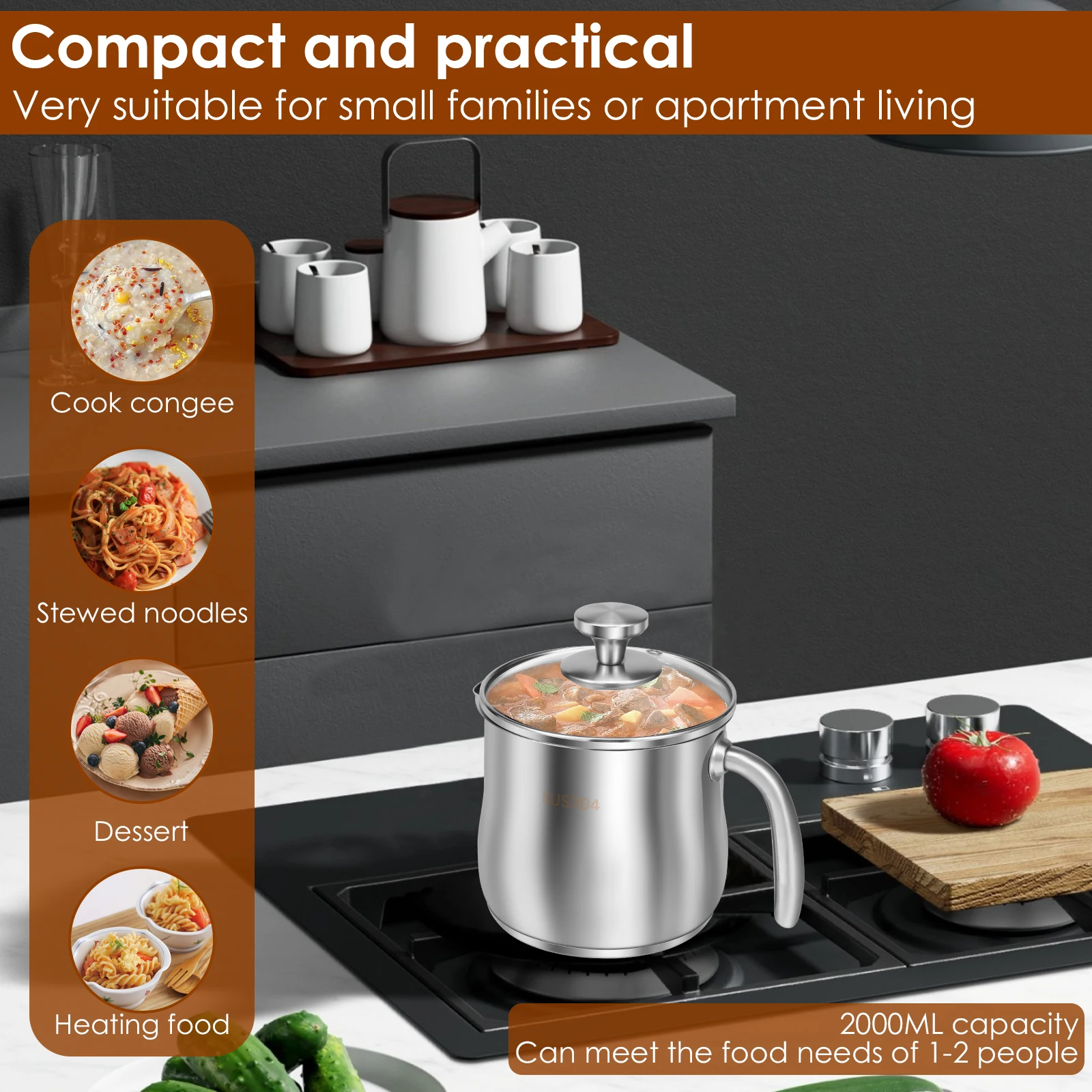 2000ml Saucepan Stainless Stee - Baby Food Dessert recensie en prijs