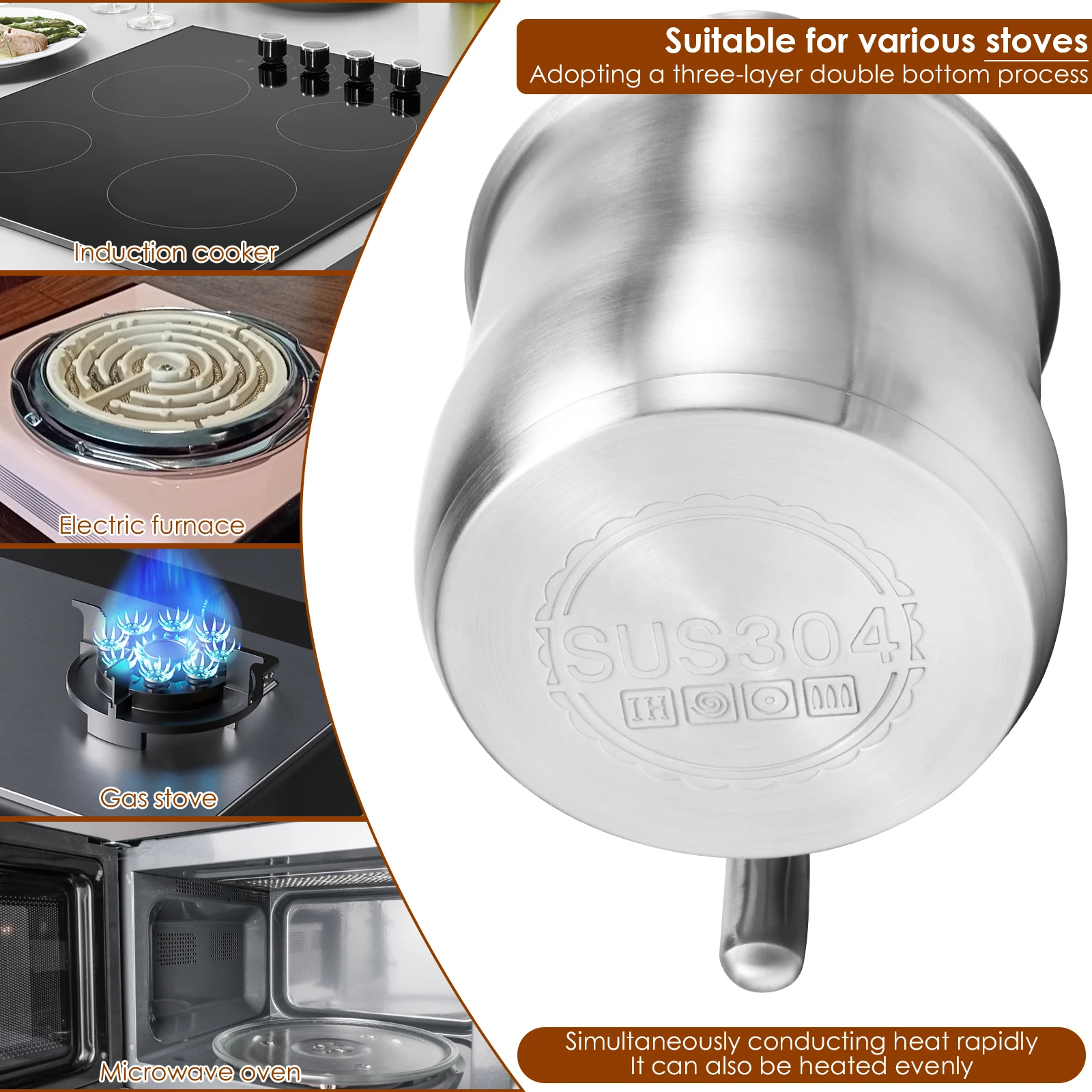 2000ml Saucepan Stainless Stee - Baby Food Dessert recensie en prijs