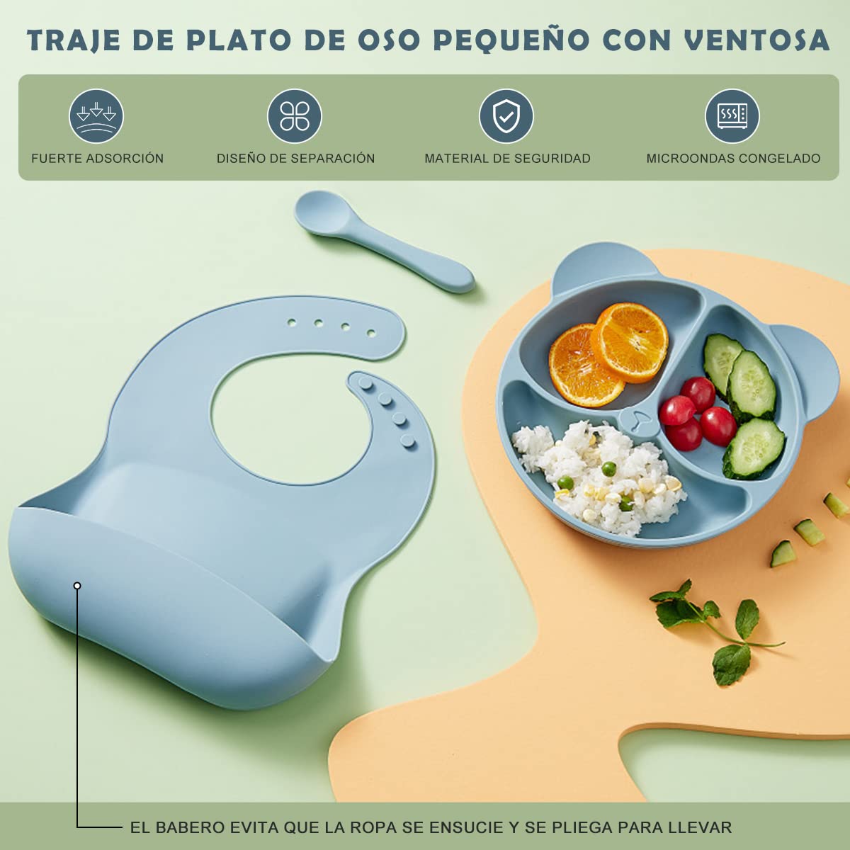 4PCS Baby Feeding Set with Bib - Baby Food Menu recensie en prijs