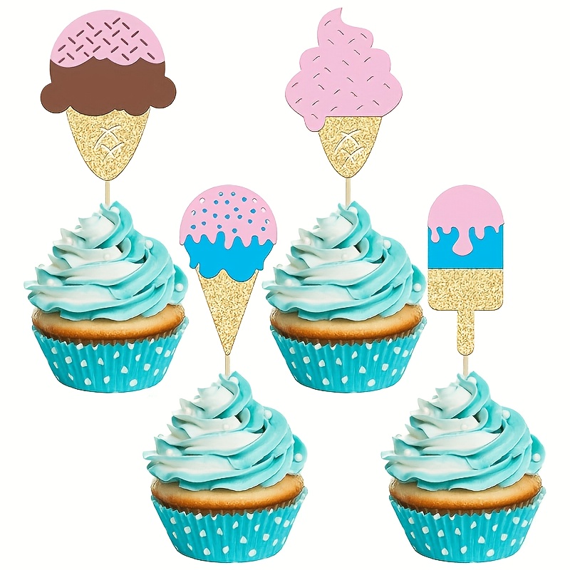 12Pc Glitter Ice Cream Cupcake - Baby Food Dessert recensie en prijs