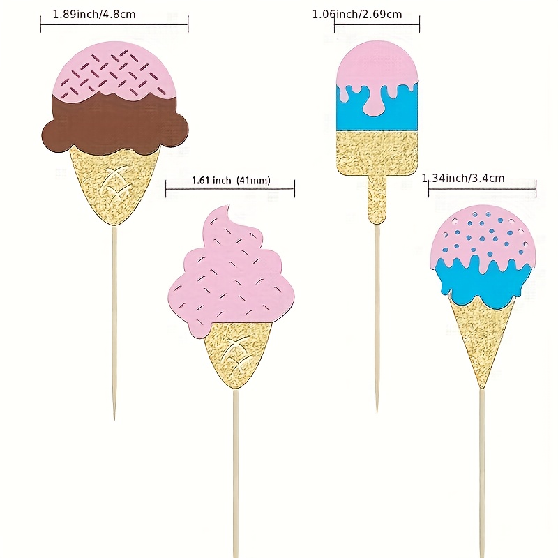 12Pc Glitter Ice Cream Cupcake - Baby Food Dessert recensie en prijs