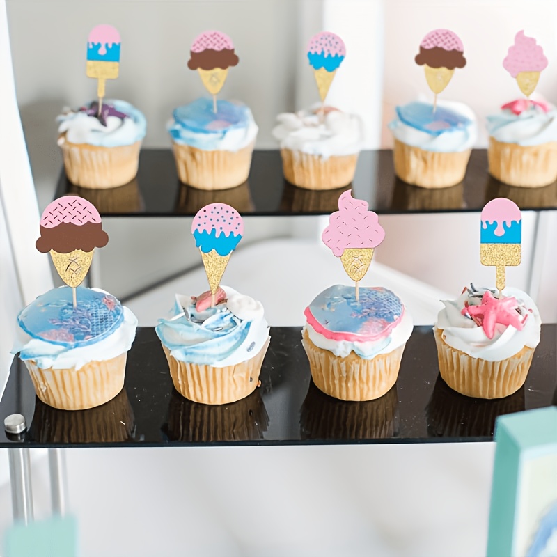 12Pc Glitter Ice Cream Cupcake - Baby Food Dessert recensie en prijs