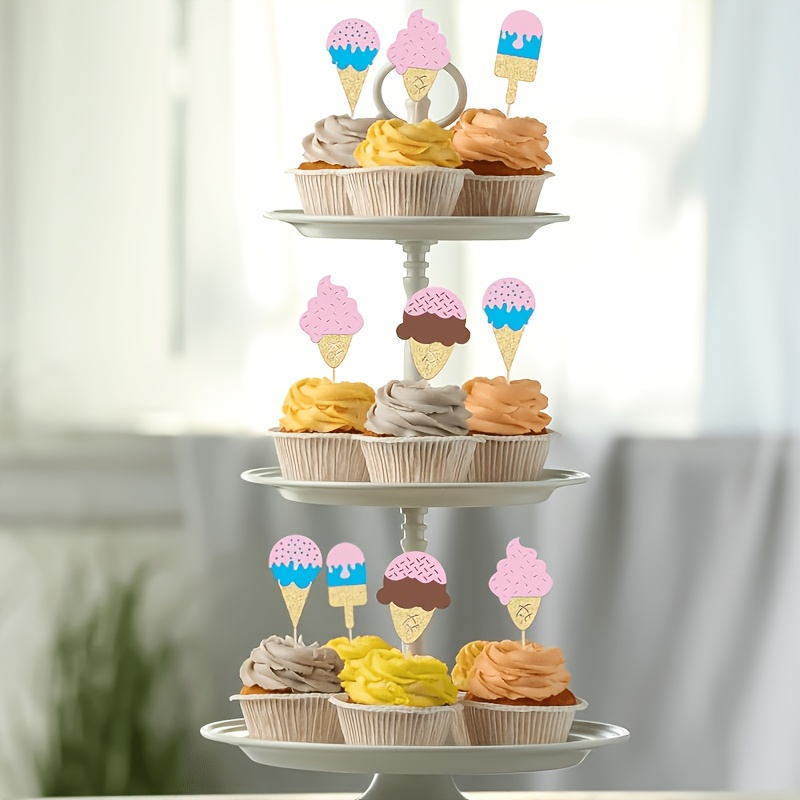 12Pc Glitter Ice Cream Cupcake - Baby Food Dessert recensie en prijs